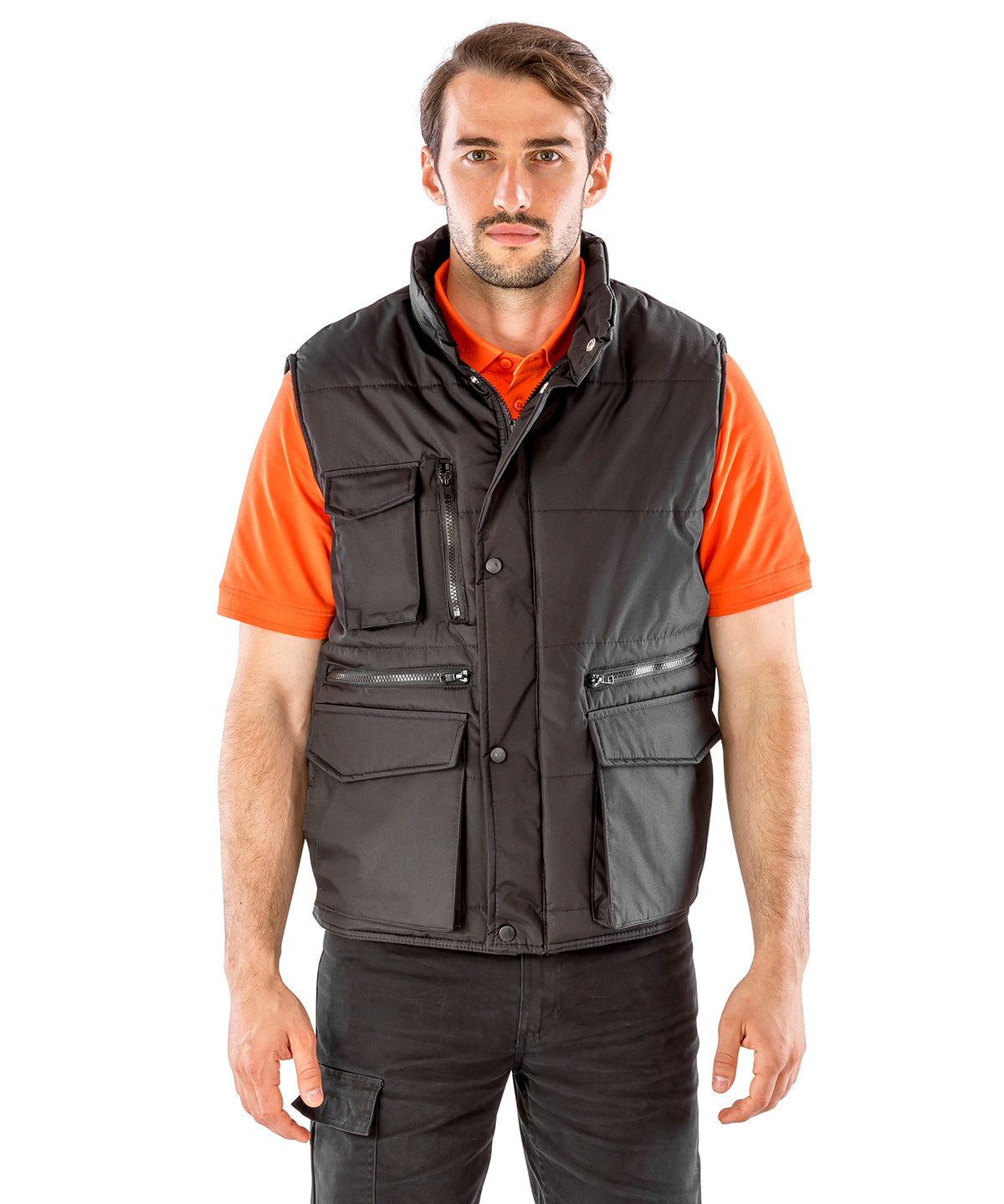 Windproof Bodywarmer with 9 Pockets for Workwear
