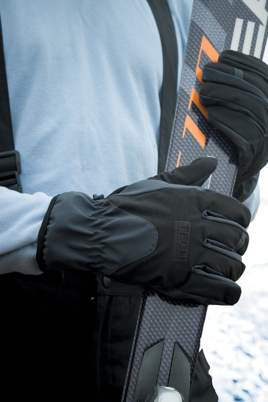Black Tech Performance Softshell Gloves