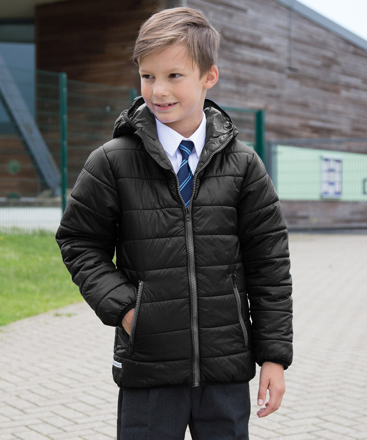 Soft Padded Junior Jacket with Reflective Details