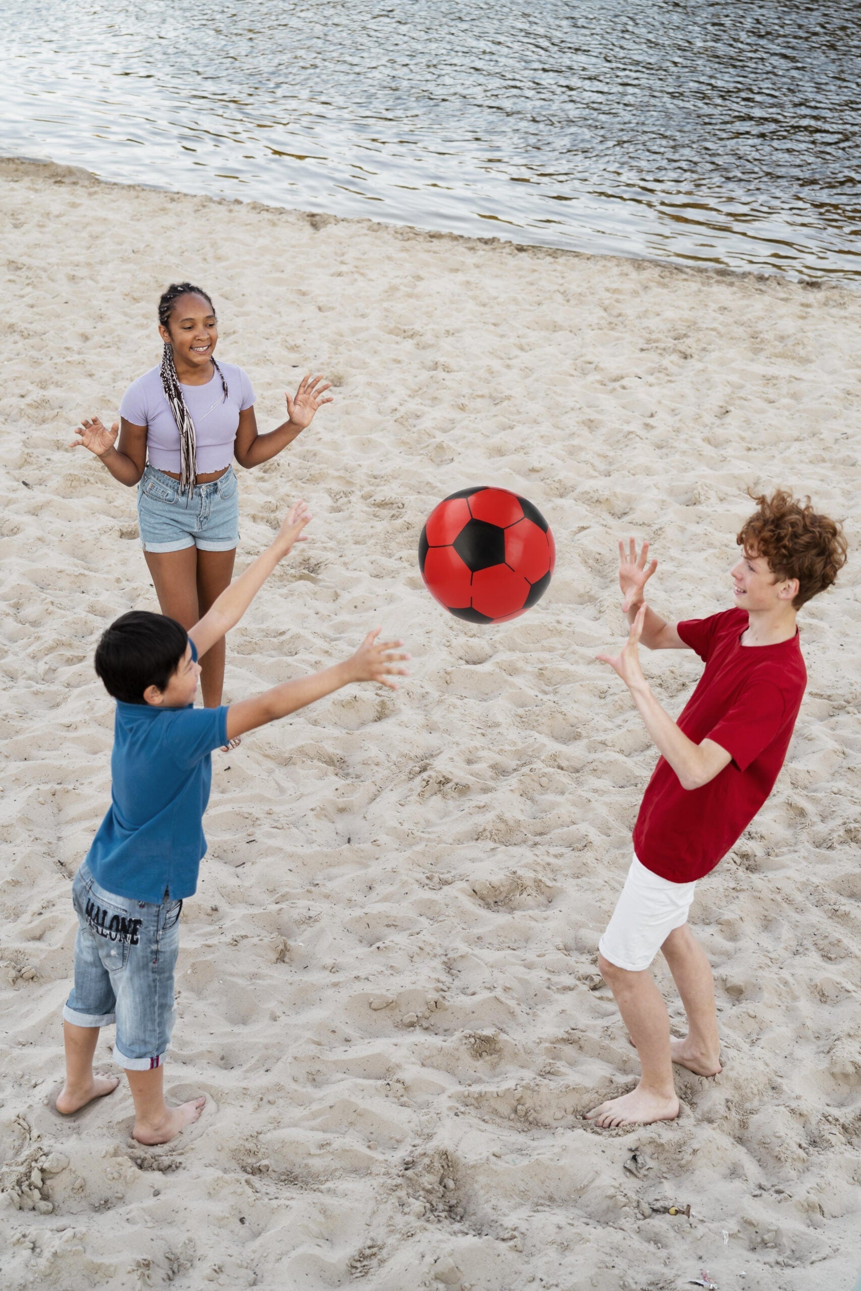 Durable 22cm PVC Football in Assorted Vibrant Colors