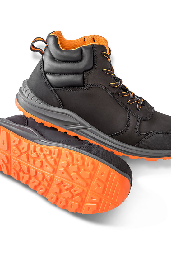 Stirling Safety Boot BlackGreyOrange Lightweight Agile
