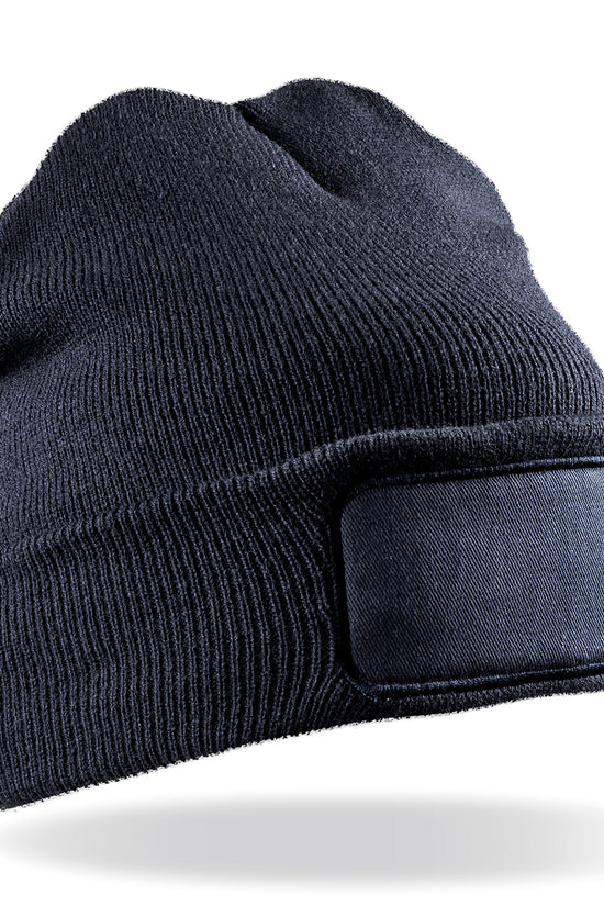 Genuine Recycled Double Knit Printers Beanie Hats Unisex Adult