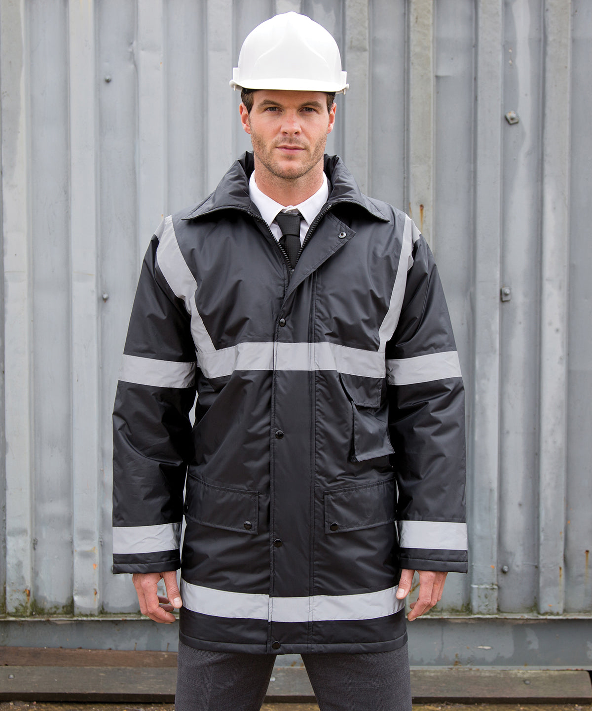 Heavy Duty HiViz Management Coat for Male Safetywear