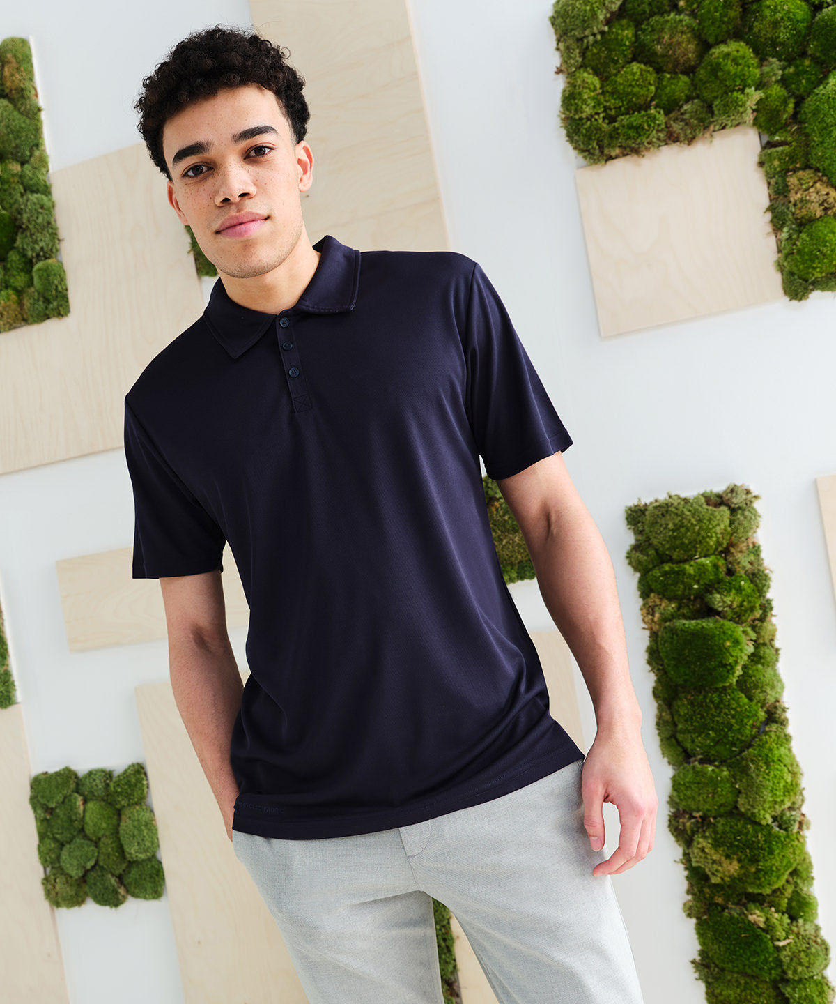 EcoFriendly Recycled Polyester Polo Shirt Male Plus Sizes
