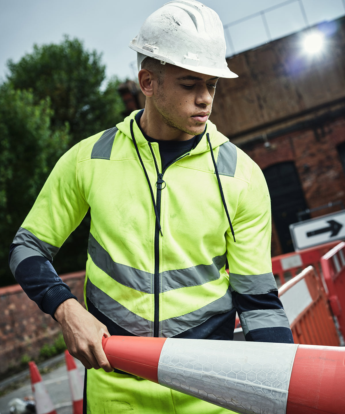 Regatta High Visibility Pro HiVis Full Zip Hoodie Safetywear