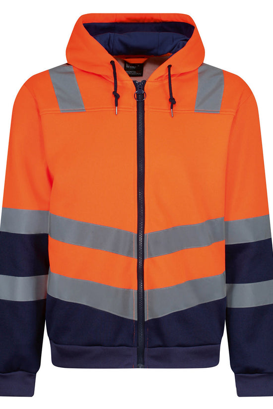 Regatta High Visibility Pro HiVis Full Zip Hoodie Safetywear