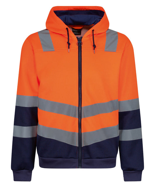 Regatta High Visibility Pro HiVis Full Zip Hoodie Safetywear