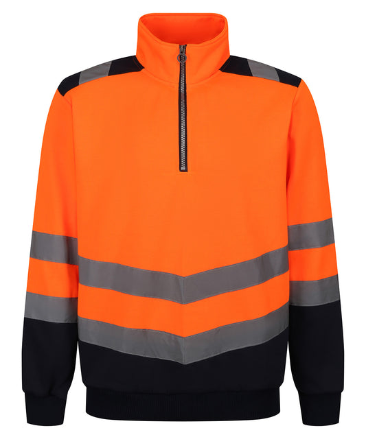 Regatta High Visibility Pro HiVis 14Zip Sweatshirt for Men
