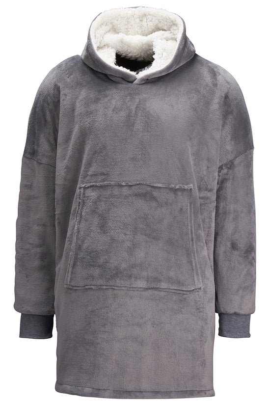 Oversized Reversible Sherpa Hoodie Unisex Adult Hoodies