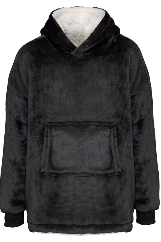 Kids Oversized Reversible Sherpa Hoodie Ribbon The Kids