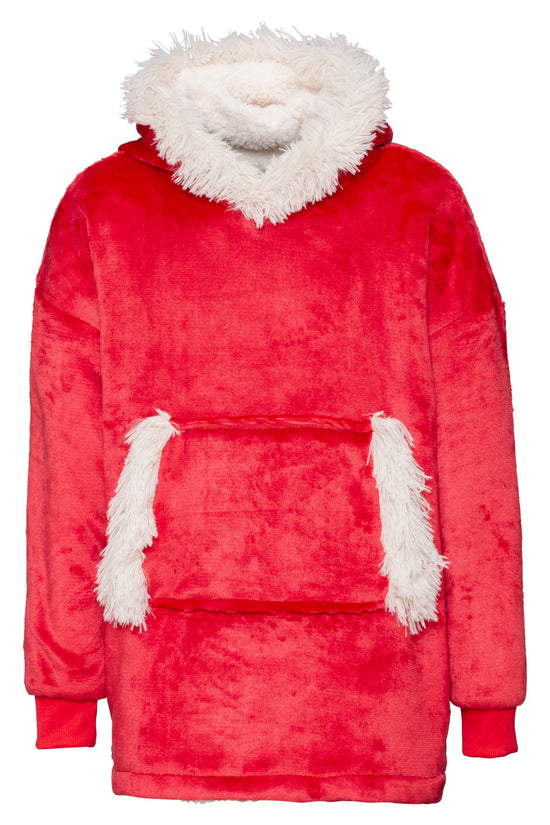 Kids Oversized Reversible Sherpa Hoodie Ribbon The Kids