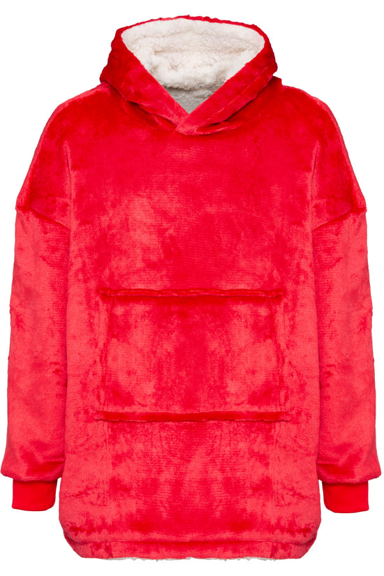Kids Oversized Reversible Sherpa Hoodie Ribbon The Kids