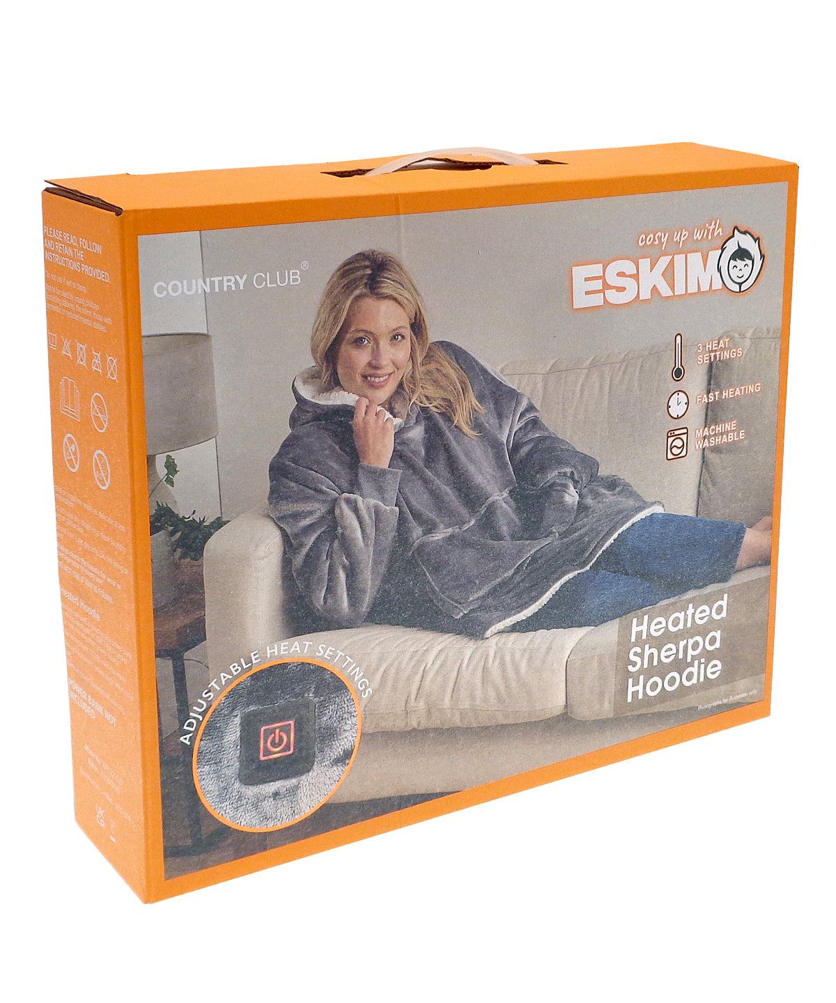 Ultimate Comfort Grey Heated Eskimo Blanket Hoodie