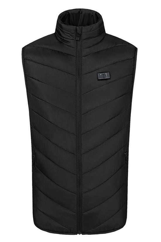 Black Eskimo Unisex Heated Padded Gilet with 5 Heating Zones