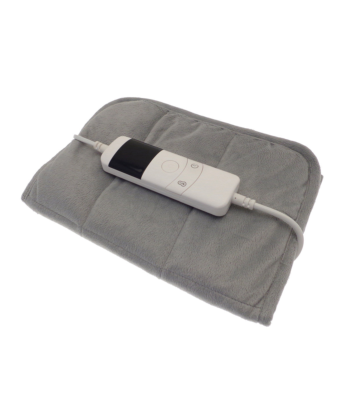 Cozy Grey Electric Weighted Heat Pad with 10 Heat Settings