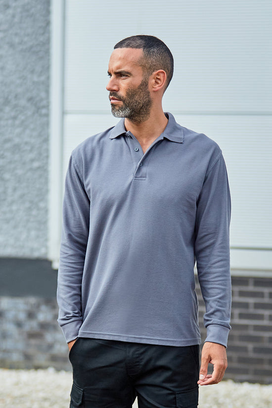 ProRTX Pro Long Sleeve Polo for Men Plus Sizes