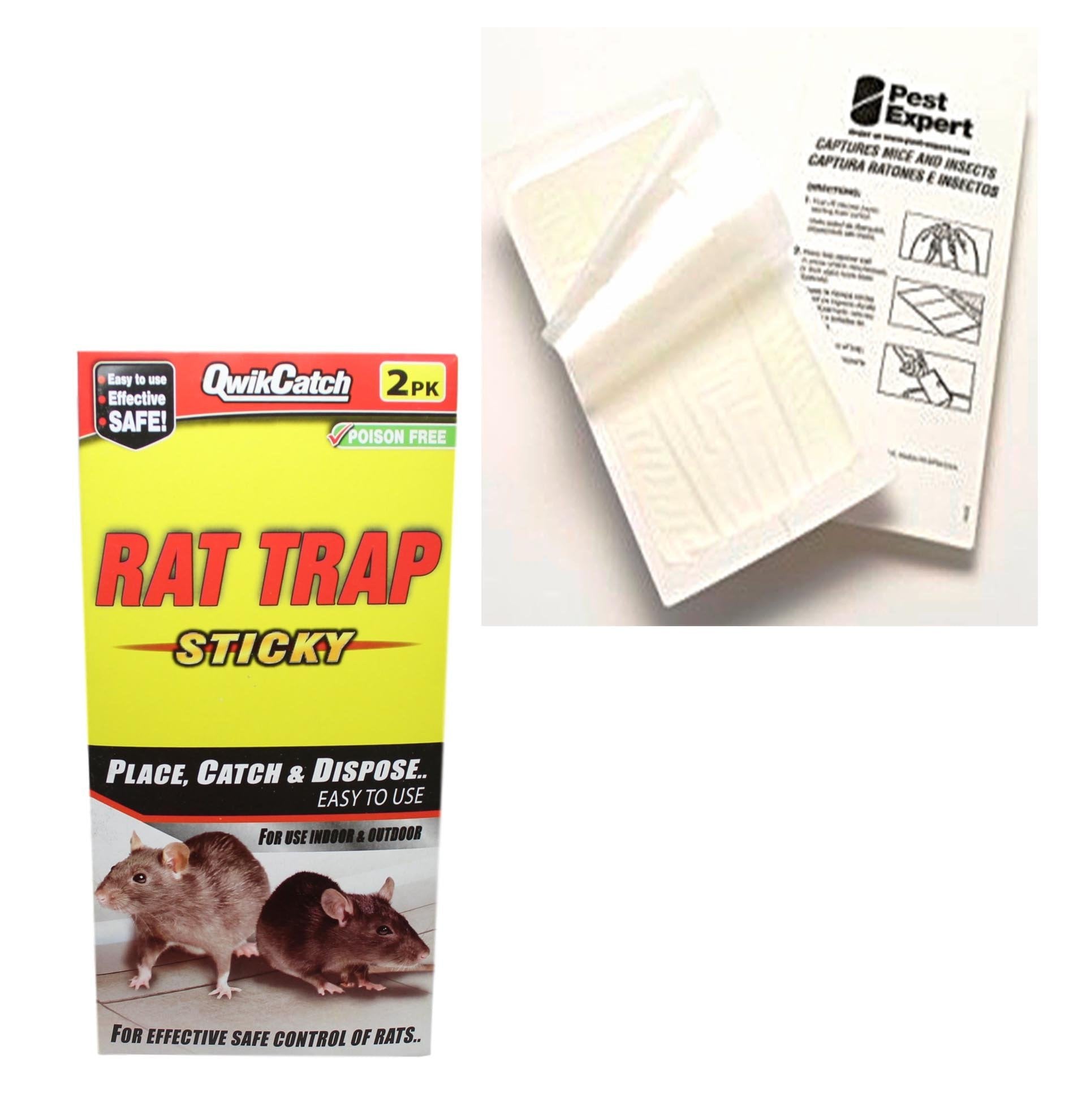 Strong Sticky Rat Glue Board Traps 2 Pack Pest Control Solution