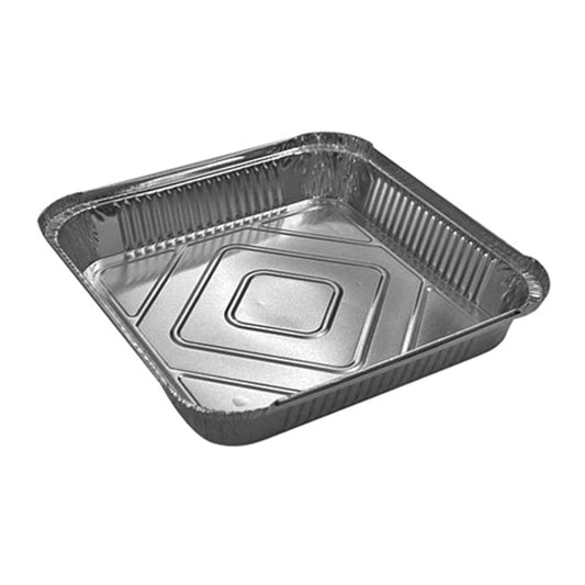 Disposable Aluminium Foil Oven Roasting Tray 205x205mm Pack of 5 Convenient Cooking Solution