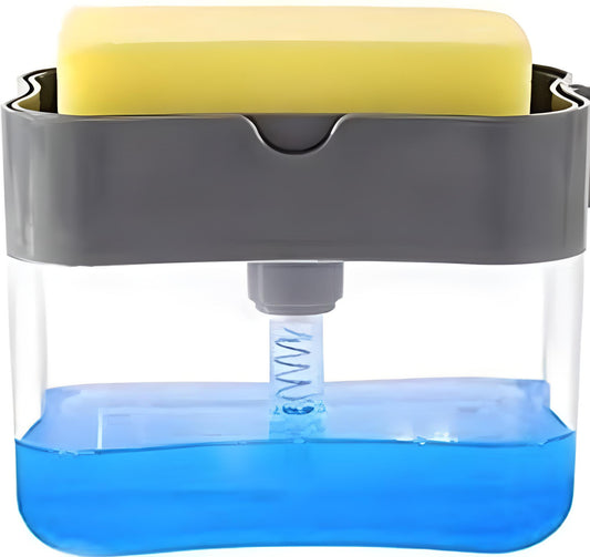 Convenient 2In1 Sink Soap Dispenser and Sponge Holder Caddy