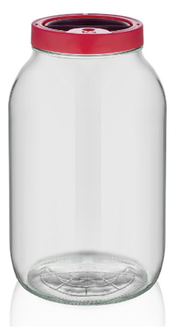 8 oz Plain Glass Cereal Storage Jar with Airtight Plastic Lid
