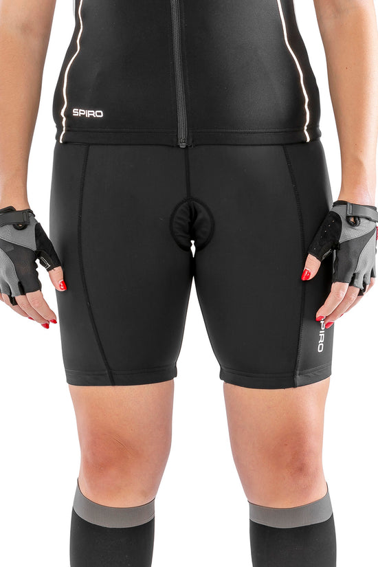 Ultimate Comfort and Performance Black Womens Padded Bikewear Shorts