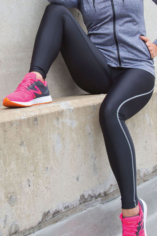 Womens Black Spiro Bodyfit Baselayer Leggings Lightweight and QuickDrying