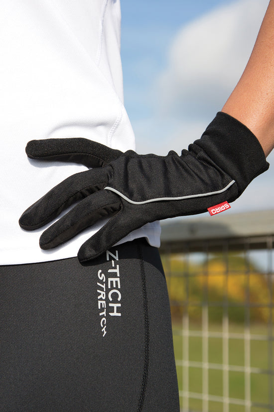 Elite Running Gloves Black Lightweight MediaFriendly