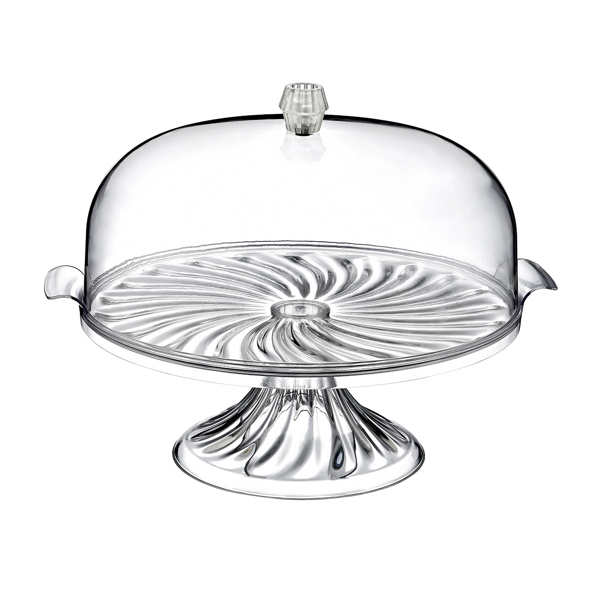 Elegant Crystal Cake Pastry Stand with Cover Assorted Colors