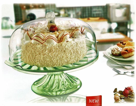 Elegant Crystal Cake Pastry Stand with Cover Assorted Colors