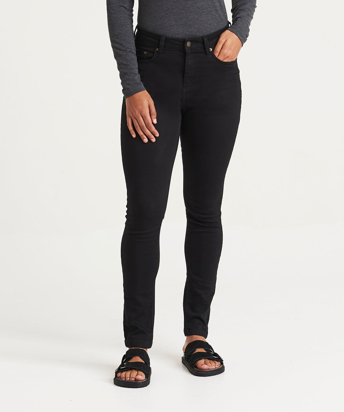 AWDis So Denim Womens Lara Skinny Jeans MidRise Stretch Denim