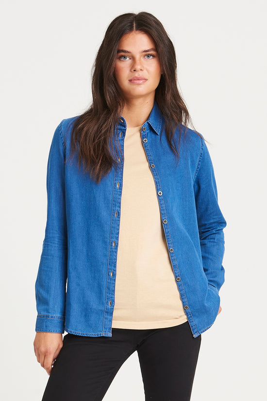 AWDis So Denim Lucy Denim Shirt for Women Classic Long Sleeve