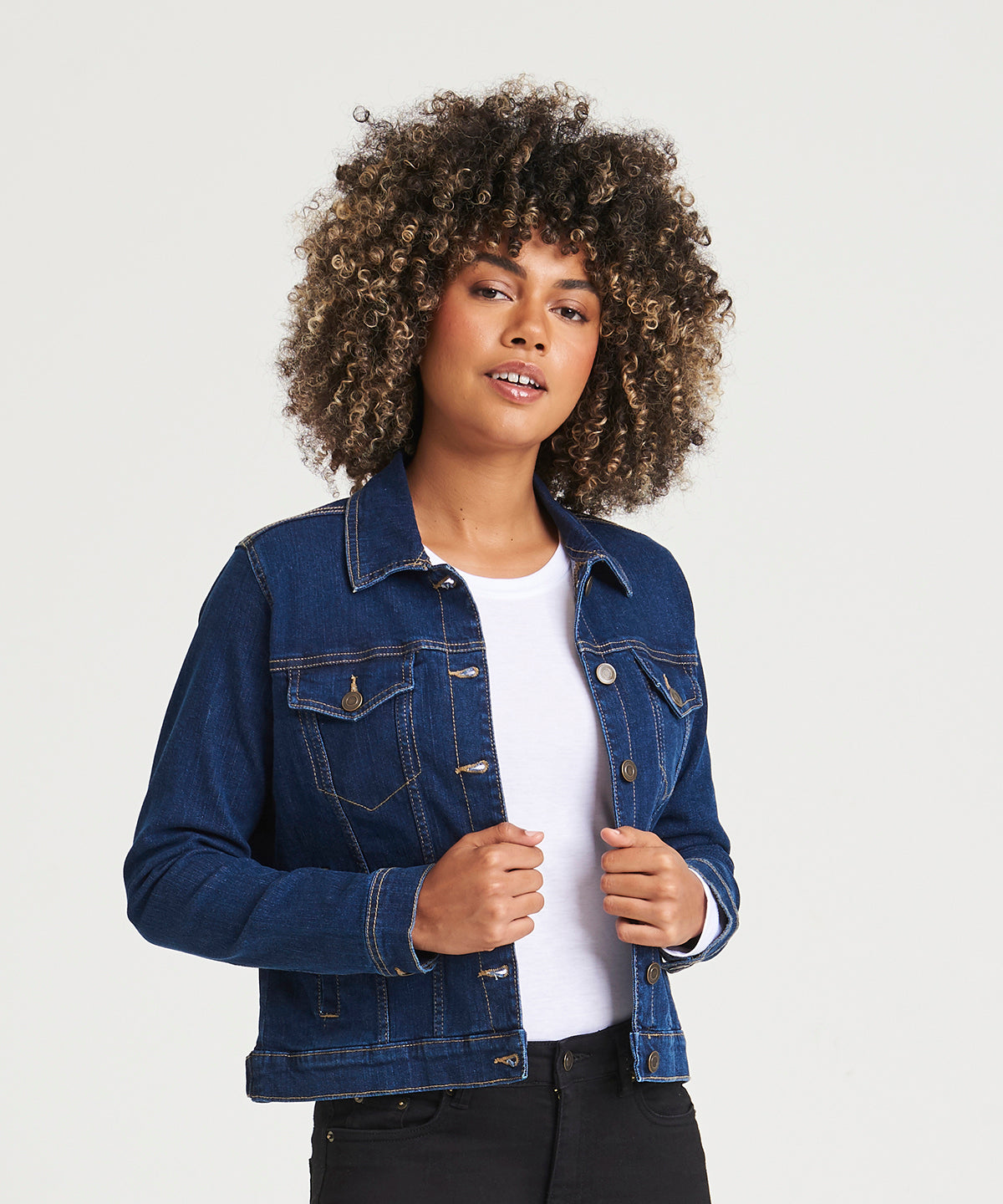 AWDis So Denim Womens Olivia Cropped Denim Jacket
