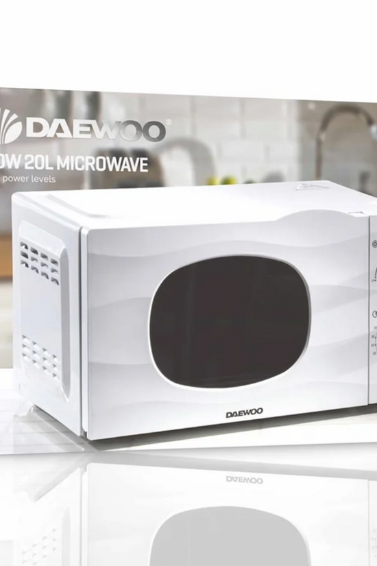 Daewoo 20L 700W White Microwave Oven Compact Kitchen Appliance