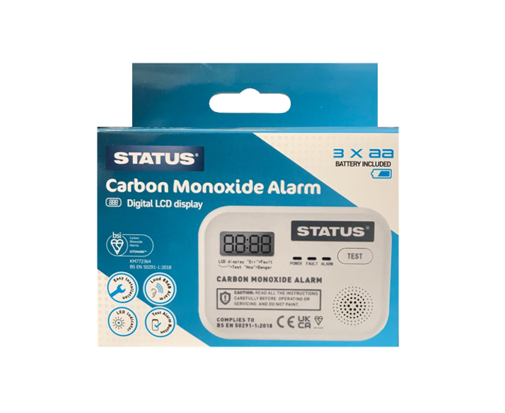 Digital LCD Status Carbon Monoxide Alarm 107x77x36mm