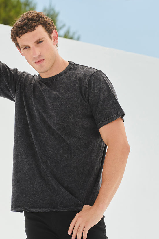 Vintage Washed Black Band TShirt Unisex Distressed Tee