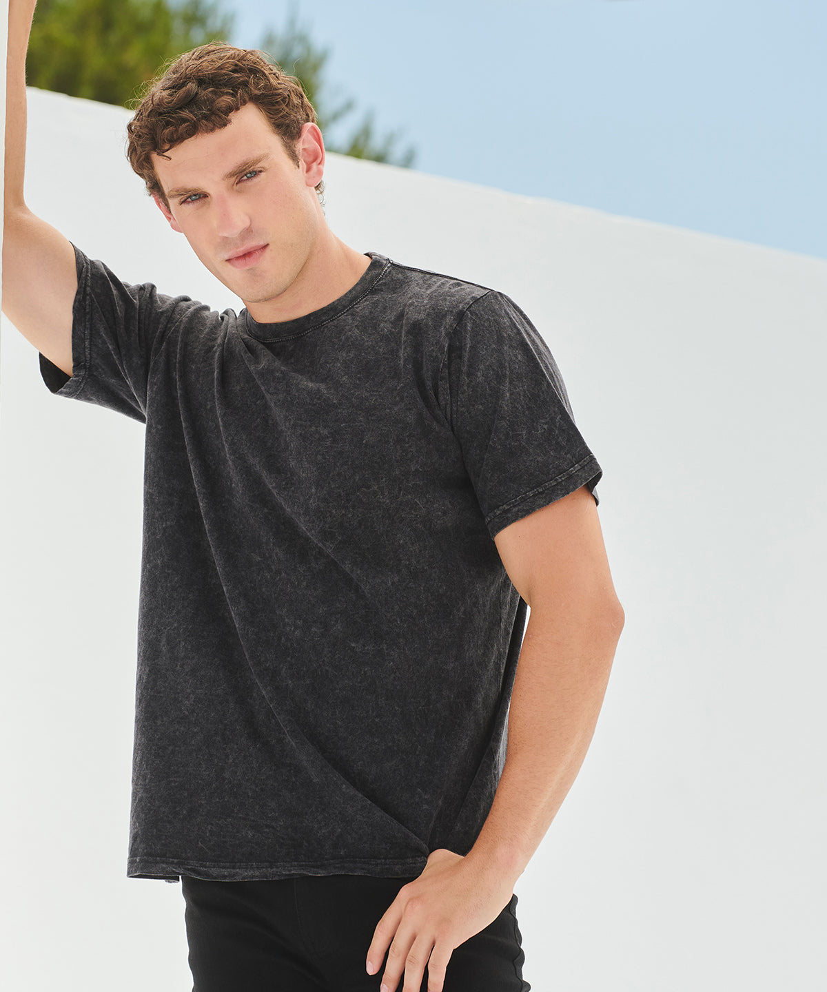 Vintage Washed Black Band TShirt Unisex Distressed Tee