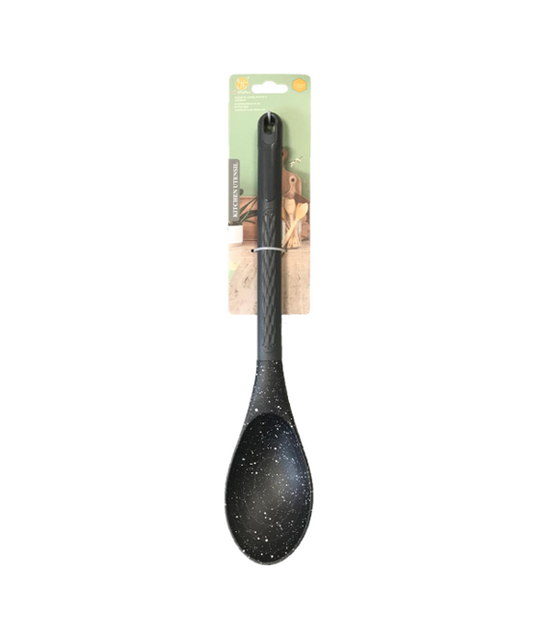 Speckled Black Plastic Cooking Spoon 8 x 35 cm