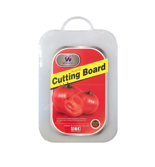 White Plastic Chopping Cutting Board 22x35 cm Durable Kitchen Essential