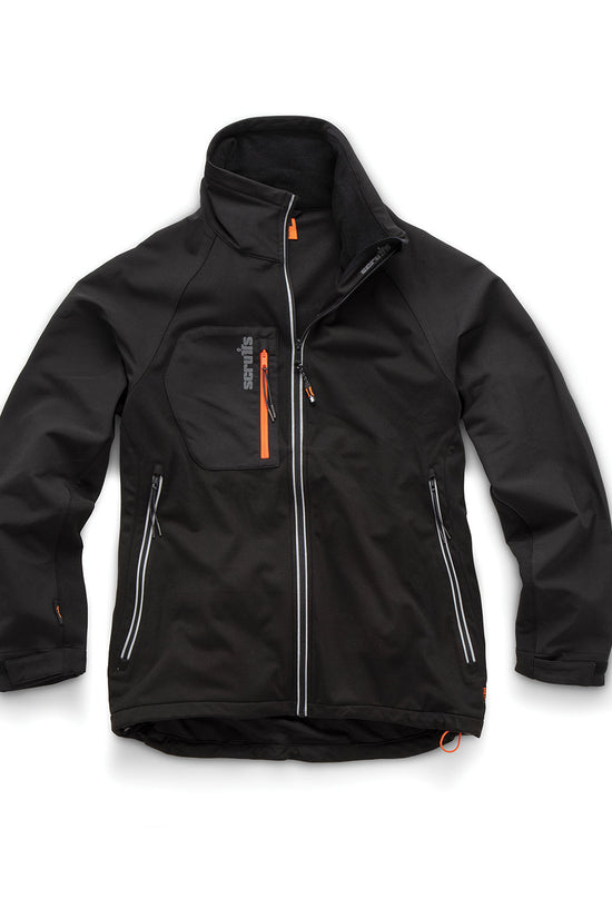 Trade Flex Softshell Jacket Black Lightweight WaterResistant