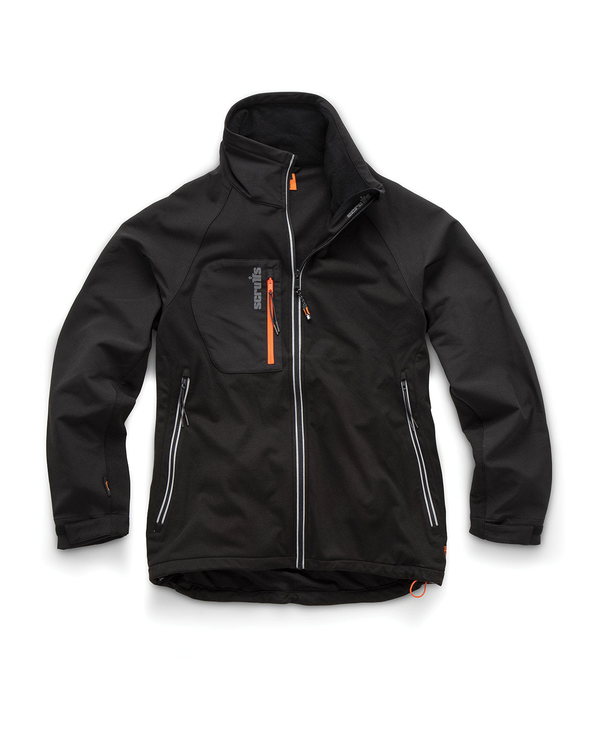 Trade Flex Softshell Jacket Black Lightweight WaterResistant