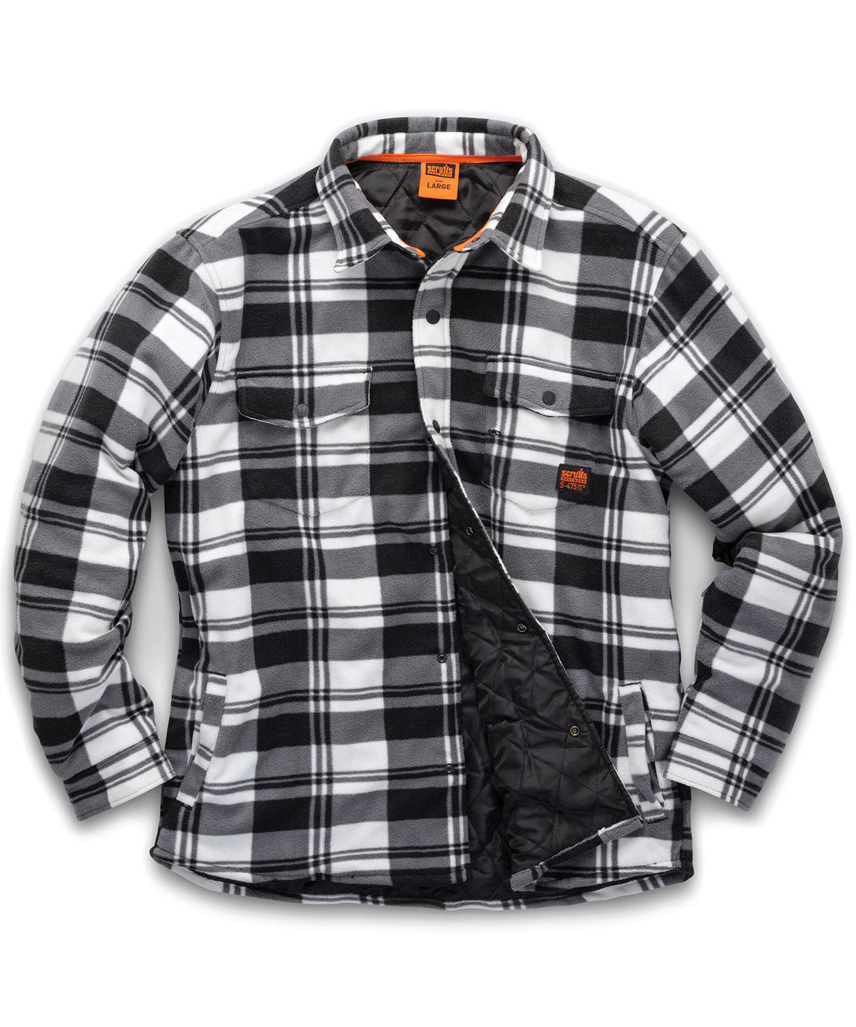 BlackWhite Worker Padded Checked Shirt Ultimate Comfort and Durability