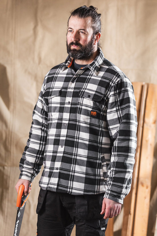 BlackWhite Worker Padded Checked Shirt Ultimate Comfort and Durability