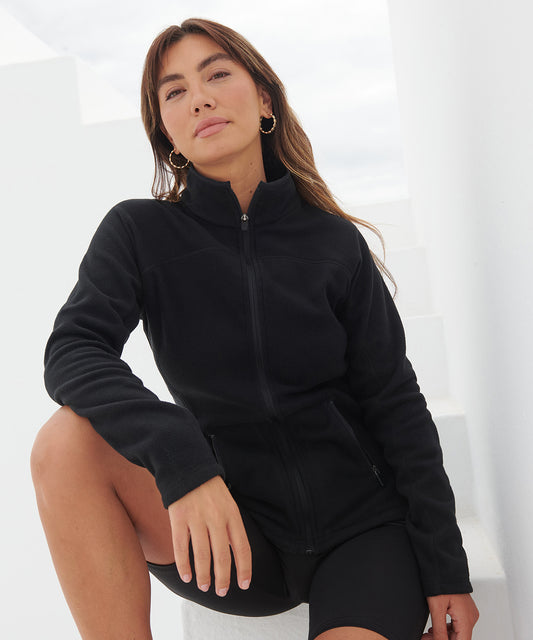 Black Microfleece Jacket Lightweight Stylish Outerwear Choice