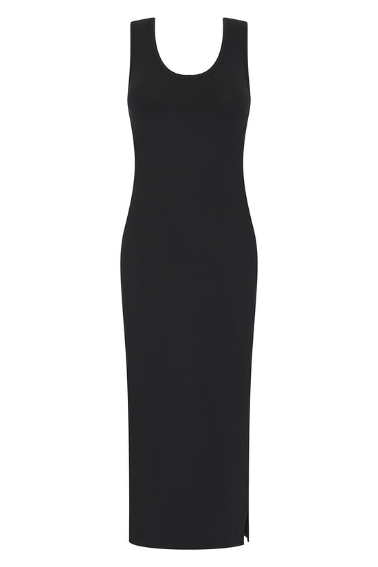 Black Racerback Midi Dress for Women