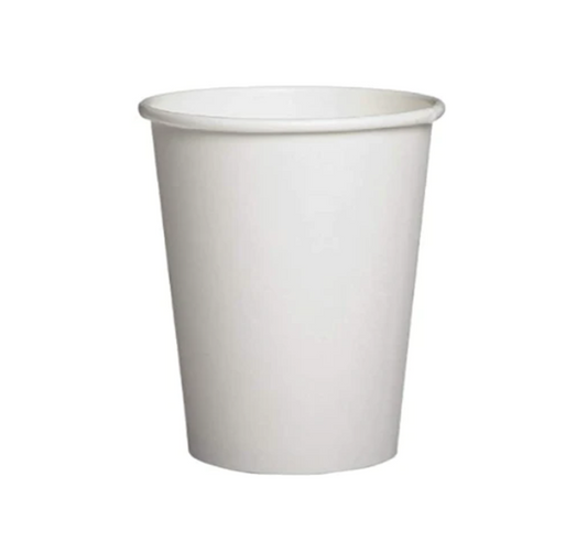 50Pack 8oz Disposable Paper Drinking Cups White