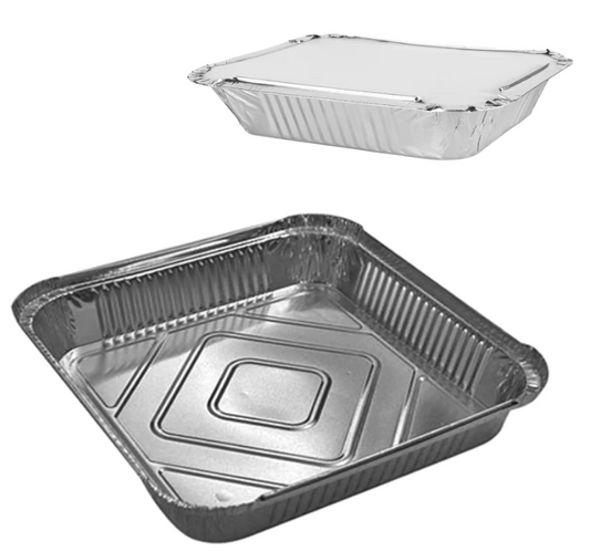 Premium Aluminium Foil Containers with Lids Pack of 5