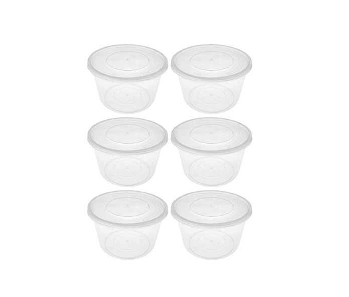 Disposable Plastic Round Food Sauce Containers 4oz Pack of 10