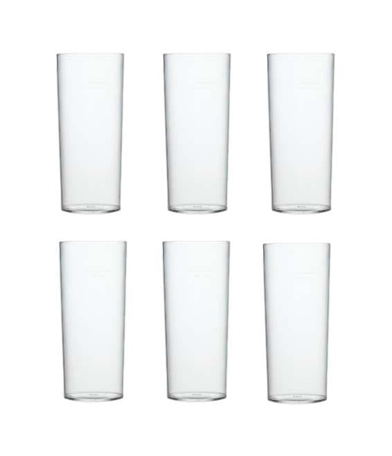 6Pack Long Plastic Tumblers for Stylish Beverage Enjoyment
