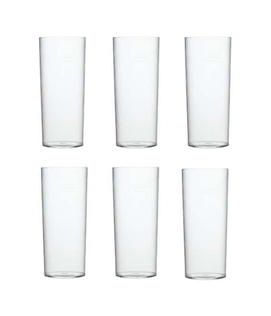 6Pack Long Plastic Tumblers for Stylish Beverage Enjoyment