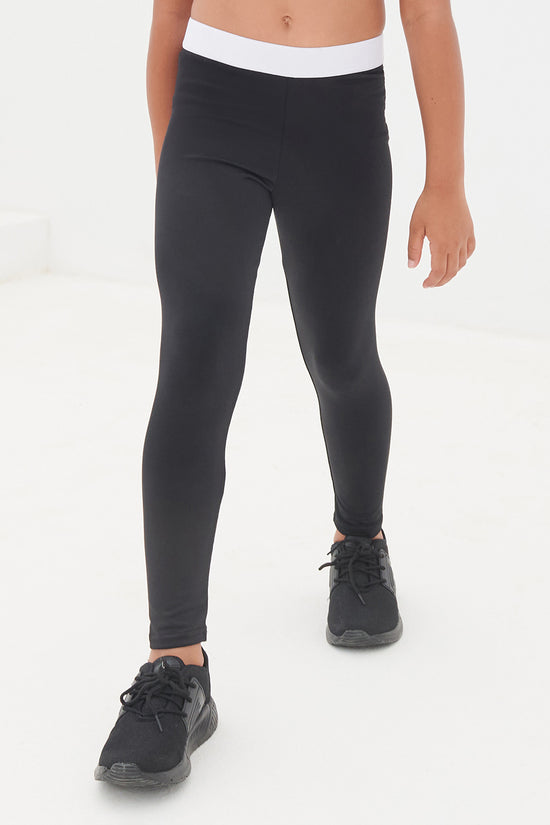 BlackWhite Kids Fashion Leggings NonTransparent SublimationReady Design